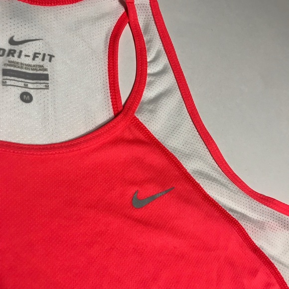 Nike Tank Top Neon Pink and White Size Medium - Picture 3 of 6